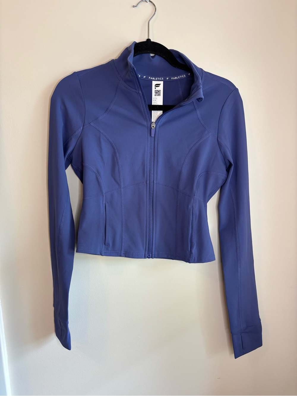 Fabletics Women's Blue Athletic Zip-Up Jacket